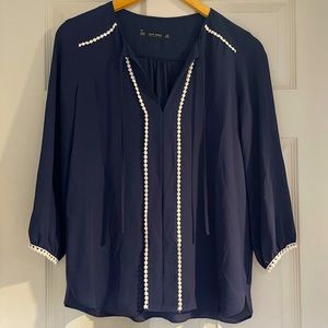 ZARA NAVY BLOUSE